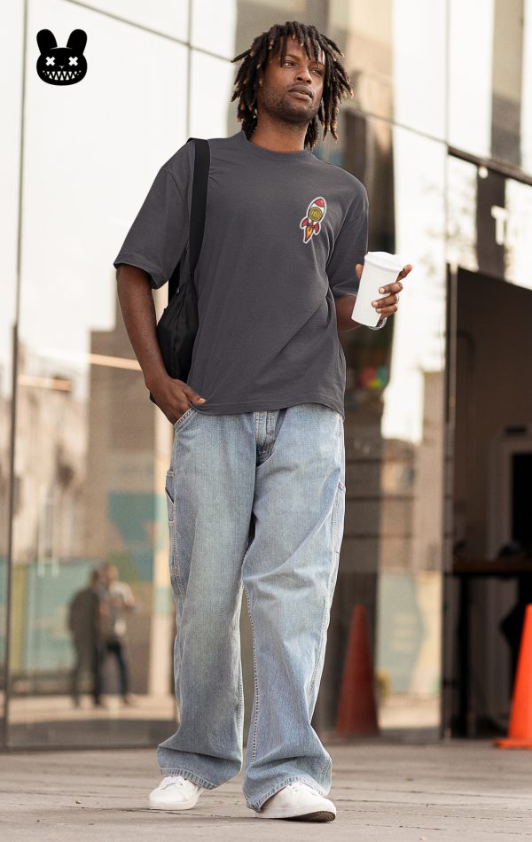 BITCOIN ROCKET OVERSIZED UNISEX T-SHIRT