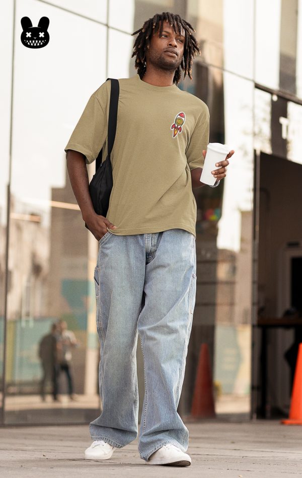 BITCOIN ROCKET OVERSIZED UNISEX T-SHIRT