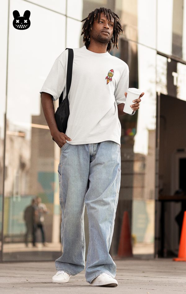 BITCOIN ROCKET OVERSIZED UNISEX T-SHIRT