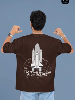 TO THE MOON AND BACK OVERSIZED UNISEX T-SHIRT
